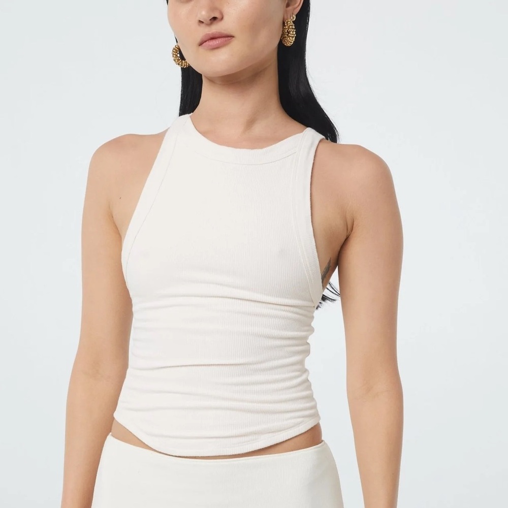The Line by K Ximeno Tank Top in Cream